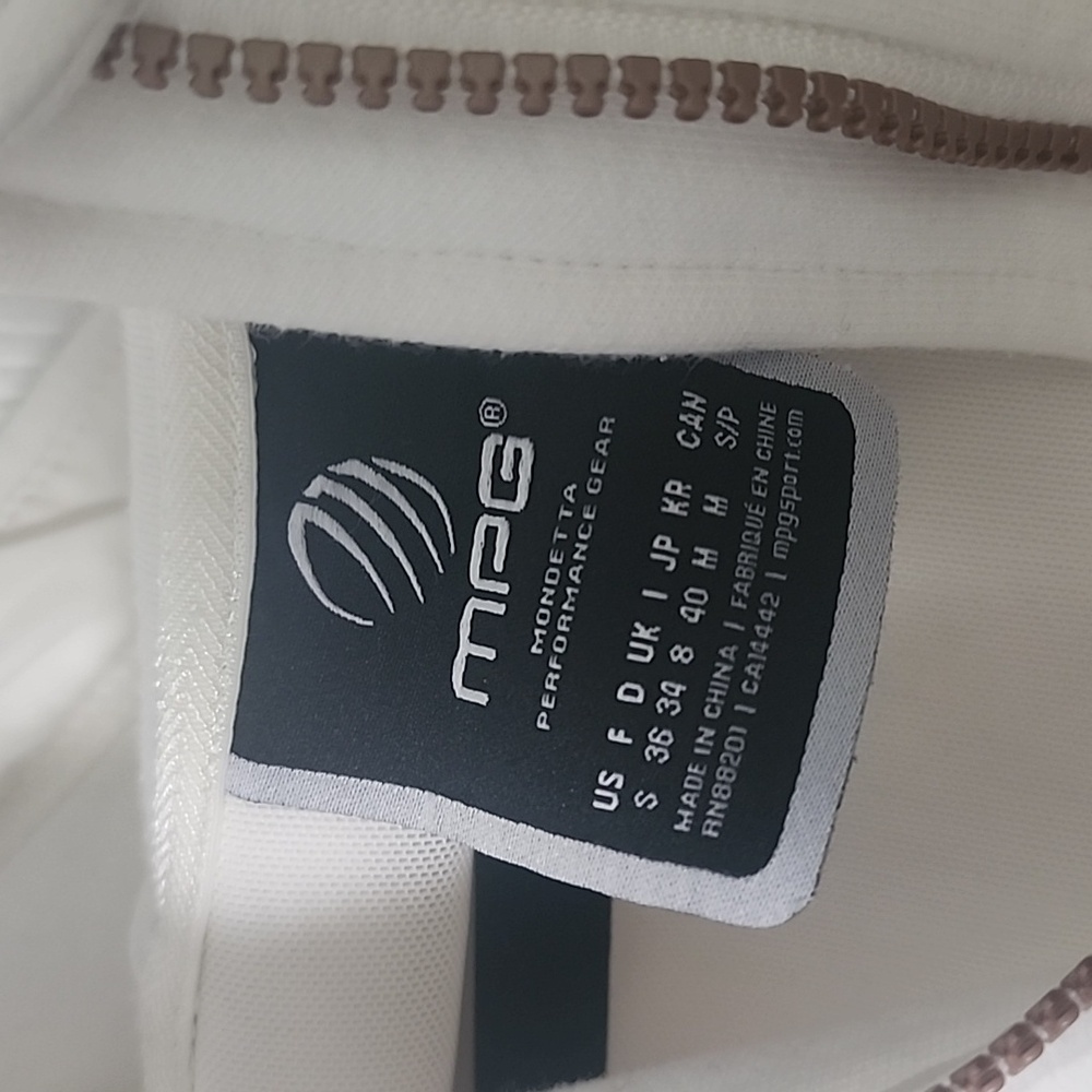 Mpg White Active Zip Up Jacket - image 3